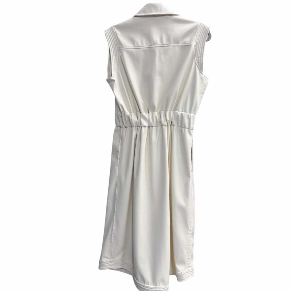 House of Harlow 1960 Faux Leather Midi Dress White Size Small - Picture 2 of 9